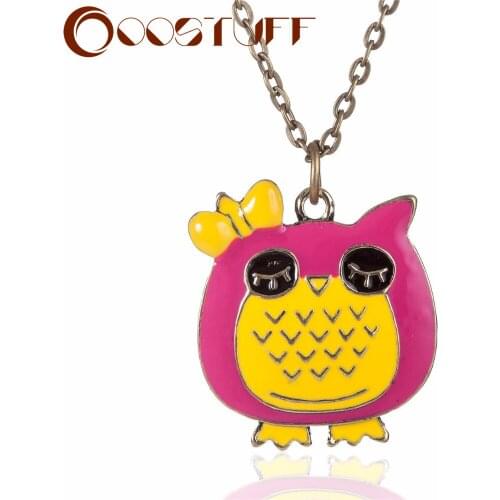 2017 Vintage woman jewelry statement necklaces & pendants vintage Beautiful Owl pendant Long necklace women gift collares Choker