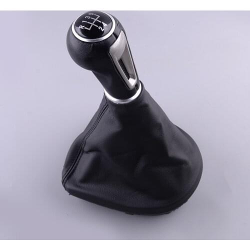 5 Speed Car Gear Shift Stick Knob Gaiter Boot Cover Frame Fit For Seat Leon II Toledo III Altea XL 2006 2007 2008 2009
