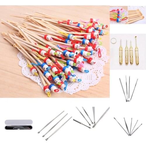 5 Styles Blackhead Remover Ear Wax Stick Kit Ear Picks Wax Removal Curette Remover Cleaner Ear Care EarPick Facial Beauty Tools