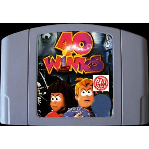 64Bit Games ** 40 Winks ( PAL Version!! English, Spanish, Italian, 3 Languages!)