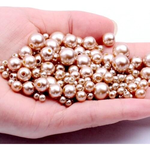 8mm 400pcs Imitation Pearls For jewelry Accessories Resin Round Loose Crafts Beads With Hole DIY Sewing Garments Decoration