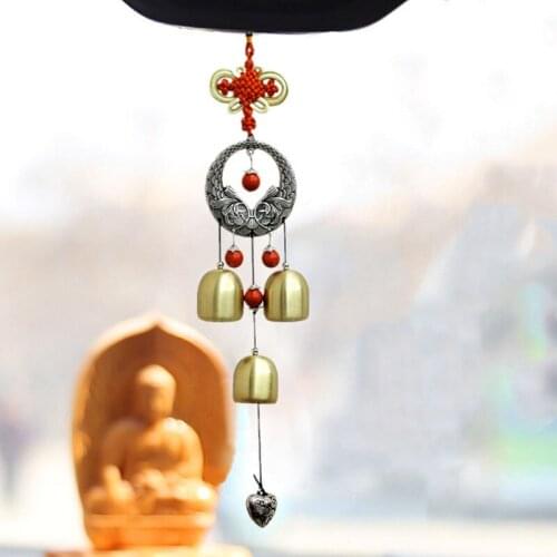 Modern Chinese style accessories vintage room decoration Christmas Little bell Entrance balcony Lucky Fortune Car pendant