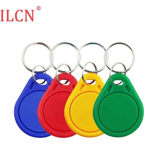 S50 1K IC 13.56MHz Proximity Key Fob Token Tag Access Control Read Only Safe ABS Plastic Waterproof Keyfob Random Delivery 1pcs