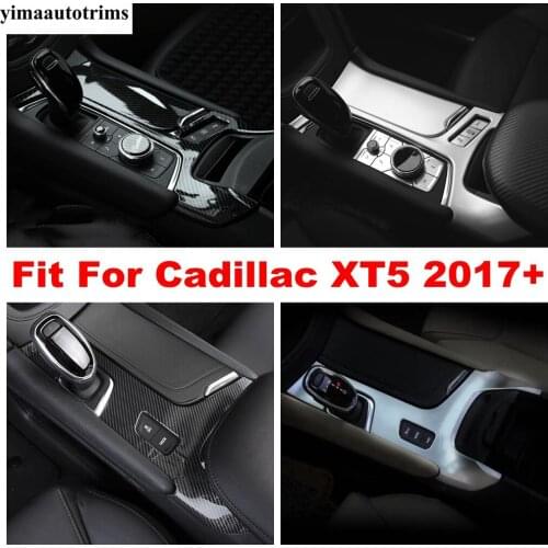 Center Control Stalls Gear Shift Box Frame Decor Cover Trim For Cadillac XT5 2017 - 2021 ABS Matte / Carbon Fiber Accessories