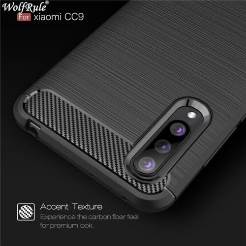 Wolfrule Case For Xiaomi Mi A3 Lite Case Shockproof Bumper Carbon Fiber Cover For Xiaomi Mi A3 Lite Phone Case For Mi A3 Lite