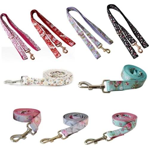 Flower Dog Leash Personalized Harness Engraved Pet Name Retailing Pet Supplies Dog Accessories