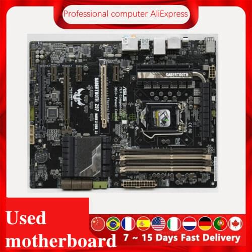 For Asus SABERTOOTH Z97 MARK 1 Desktop Motherboard Z97 LGA 1150 For Core i7 i5 i3 SATA3 USB3.0 Original Used Mainboard