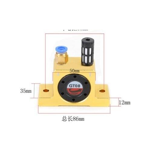 GT8 GT10 1/8 Pneumatic Air Turbine Vibrator Pneumatic Air Rotary Turbine Vibrator GT Industrial oscillator wall vibration
