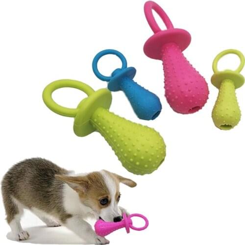 Pet Dog Toy Chew Squeaky Rubber Toys Non-toxic Rubber Toy Funny Nipple Ball for Cat Puppy Baby Dogs Interactive Game