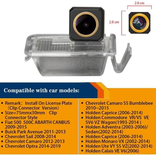 Rear View Backup Camera for Buick Park Avenue Chevrolet Optra facelift Chevrolet Camaro Sail Hatchback Sedan Golden HD 1280x720p
