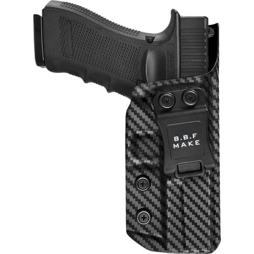 B.B.F Make Glock 17 Holster, Carbon Fiber Kydex Holster IWB for Glock17 / Glock 22 / Glock 31 (Gen 3 4 5) Pistol