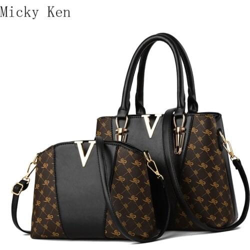 Women Bags Set 2 Pcs Leather Handbag Women Tote Bag Ladies Shoulder Bag for Women 2019 Messenger Bag Sac a Main