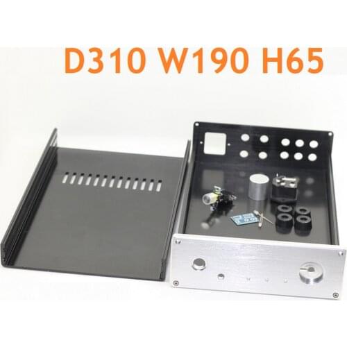All Aluminum Tube Amplifier Chassis Amp Button Power Amplifier Case DIY Decoder Shell Hifi Enclosure Size D310 W190 H65 WA65