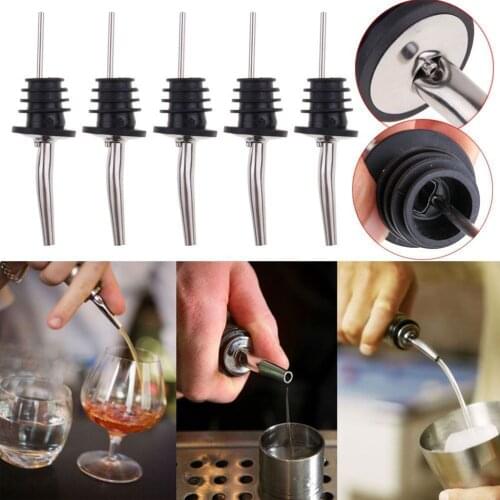 Creative stainless steel red wine oil bottle plug nozzle black bottle stopper kitchen supplies 1 pcs approx. 11.3x3cm
