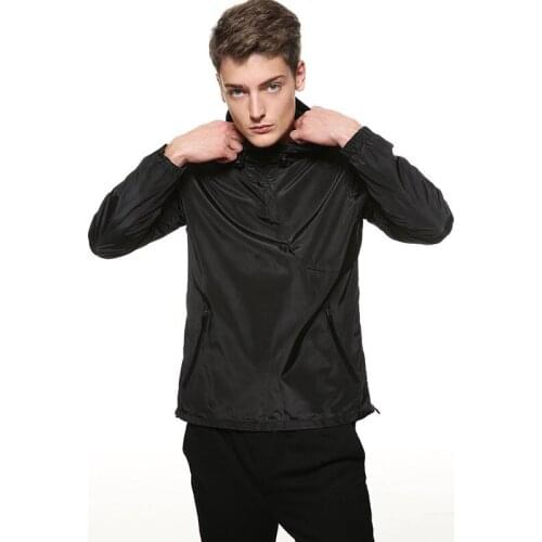 Spring Autumn Thin Jacket Mens Youth Harajuku Streetwear Style Shirt Black Casual Loose Hoodie Pullover Light Breathable Coat