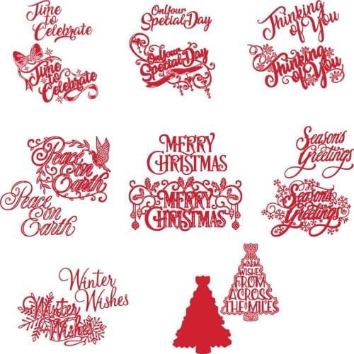 Layered Flower Word Letter Collection Metal Cutting Dies Stencil For Diy Scrapbooking Cards Crafts Emobossing Decor New 2019