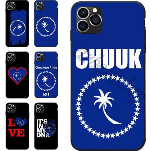 For iPhone12 Mini 5 6 7 8 S XR X Plus 11 Pro Max SE 2020 Chuuk Chuukese Pride 691 Flag Love Theme Soft TPU Phone Cases Cover