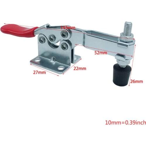 4 pcs Holding Capacity 220lbs(100Kg) Quick Release Vertical Type GH-201b Horizontal Toggle Clamp Hand Tool Set
