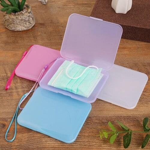 New multicolor mask storage box Portable student mask storage case Save masks box Dust-proof Mask container home organizer