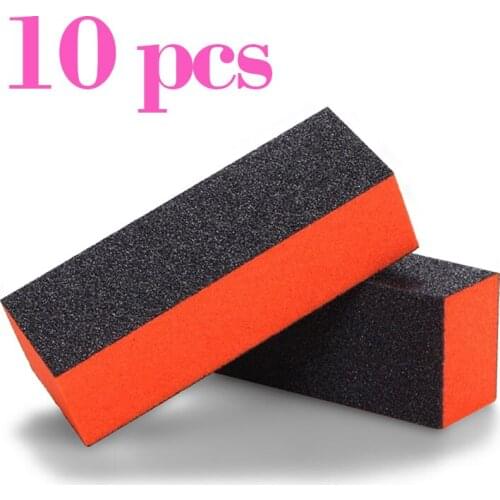 Kimcci Wholesale 10pcs/lot Black Nail Art Sanding Buffer Block ACRYLIC Nail Tips SANDING Files Nail Care Buffer Set