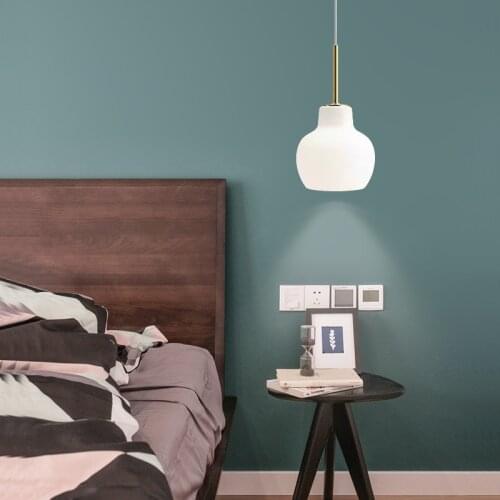 Danish Style Pendant Lights For Bedroom Bedside Study Counter Nordic Modern Creative Fashion Glass Decoration Indoor Luminaire