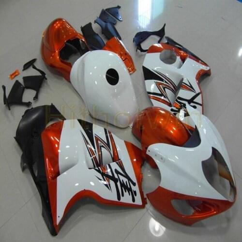 Custom motorcycle Fairing hull for GSX-R1300 1997 1998 1999 2000 2001 2002 2003 2004 2005 2006 2007+orange white