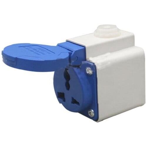 Universal Waterproof Industrial Power Socket 16A single-phase AC Wall socket Electrical Socket with Waterproof Cover