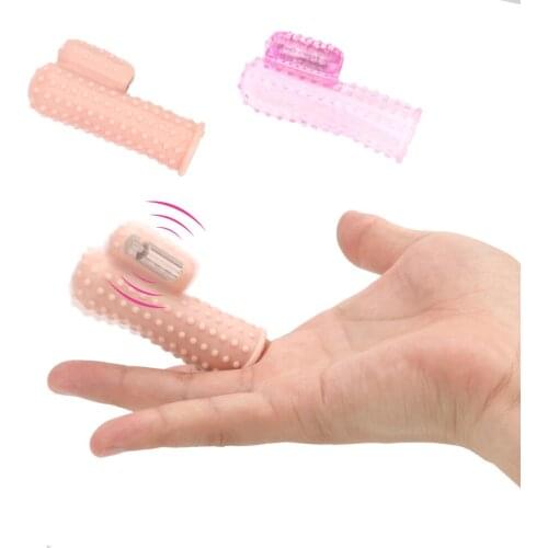 VATINE Clitoris Vagina Stimulator Brush Vibrating Flriting Finger Sleeve Vibrator G-spot Massage Sex Toys for Women Couple
