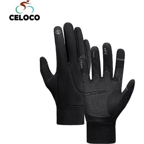 Cycling Gloves Waterproof Windstopped Bike Gloves for Men Women Camouflage Touch Screen Fishing Hiking Bicycle Gloves