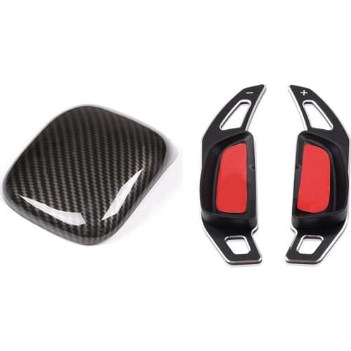 Steering Wheel Shifter Paddle Extension with Center Console Armrest Cover,for Mercedes Benz C Class W205,A Class W177