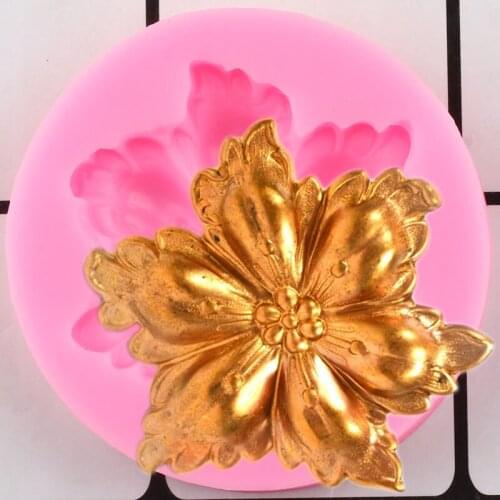 Jewelry Flower Silicone Mold Chocolate Fondant Molds DIY Cake Decorating Tools Cupcake Topper Candy Polymer Clay Resin Moulds