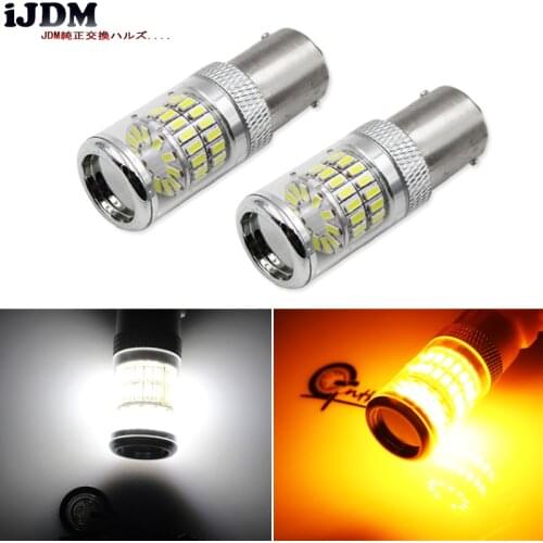 Amber Yellow Canbus Error Free BAU15S 7507 PY21W 1156PY LED Bulbs w/ Reflector Mirror Design For car Front Turn Signal Lights