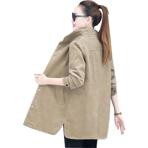 Female Coat Jacket Spring Autumn 2021 Womens Windbreaker Jacket Casual Baseball Uniform Trendy Lady Outerwear Vintage Plus Size