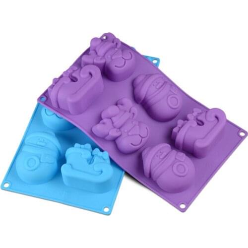 Luyou 1pcs Christmas Gifts Cake Mold Santa Snowman DIY Baking Tools 3D Cake Mould For Cake Decorating Tools FM1761