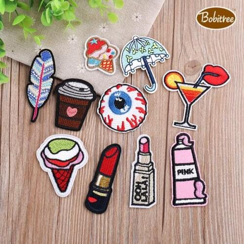10p/set fashion girls cute Patches iron on sewing for clothing repair hole marks badge Embroidery