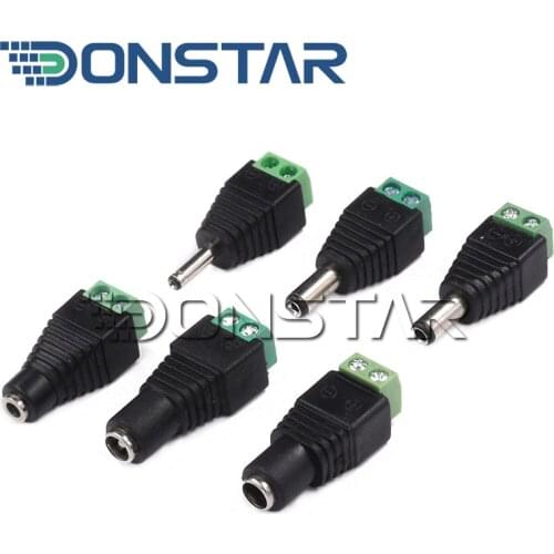 10PCS male and female DC Power plug 5.5 x 2.1MM 5.5*2.5MM 3.5*1.35MM 12V 24V Jack Adapter Connector Plug CCTV 5.5x2.1 2.5 1.35