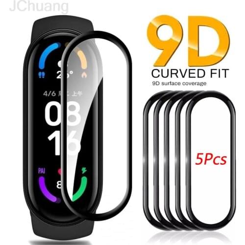 9D Film For Xiaomi mi band 6 Screen Protector Protective For Xiaomi Mi band 6 Cover For Mi band 6 Not Glass Strap Bracelet