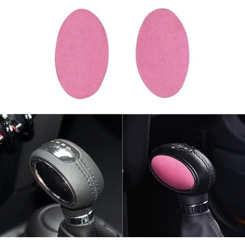 2PCS Suede Car Gear Shift Head Decoration Sticker Cover Trim for BMW MINI Cooper F54 F55 F56 F57 F60 2014-2020 Car Accessories