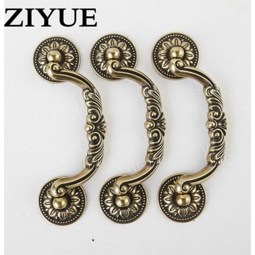2PCS/LOT Free Shipping Antique European Zinc Alloy Bronze Color Furniture Cabinet Drawer Handle