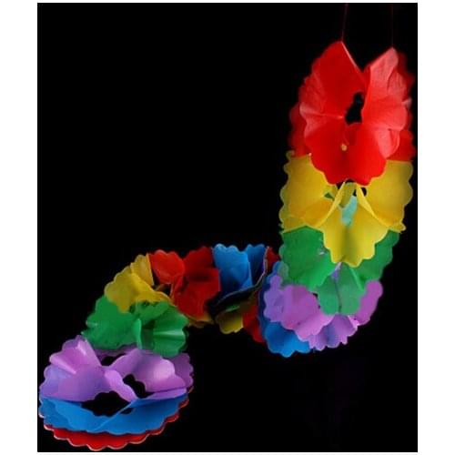 250*15cm Small Paper Pull Flower Garland Magic Tricks Props Toys for Children Best Stage Baby Kids Fun Game Gifts YH237
