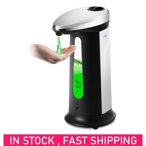 400Ml Automatic Liquid Soap Dispenser Smart Sensor Touchless ABS Electroplated Sanitizer Kitchen Soap Dispensers for Bathroom