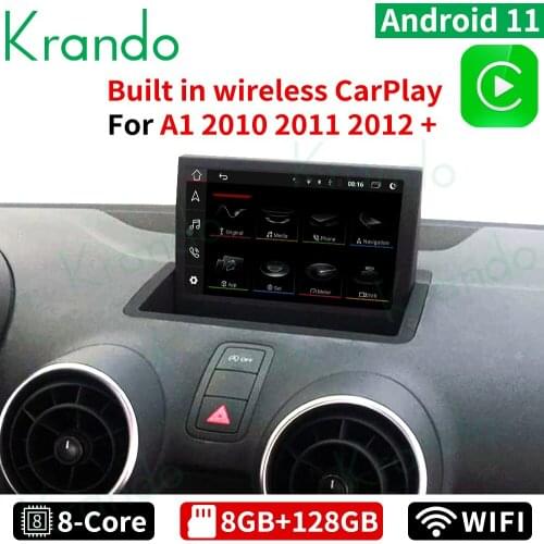 Krando Android 10.0 8 inch auto radio Android for Audi A1 2010+ Car Multimedia Player car stereo dvd player android system