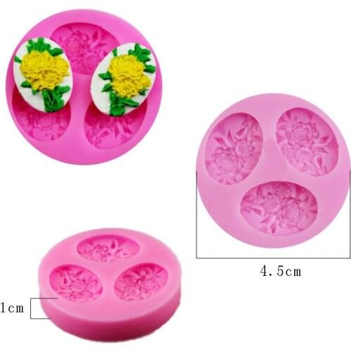 Free Shipping Soft DIY Silicone Flower Shaped Mold Fondat Chocolate Soap Bakeware Non-stick Cake Decorating Mould Tools Gift