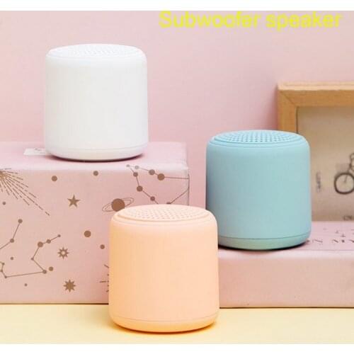 Wireless Bluetooth Compatible Speaker Car Outdoor Portable Speakers Macaron Cute with Lanyard Sound Box 5W