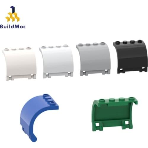 BuildMOC Compatible Assembles Particles 18910 3x4x3 curved square shell Building Blocks Parts DIY Educational gift Toys