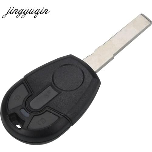 Jingyuqin New Key Case for Fiat Style Replacement Shell for Brazil Positron Car Alarm 2 Button Remote Uncut Blade fob Cover