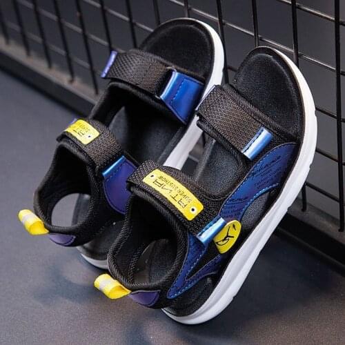 Childrens sandals boys' beach shoes girls' casual version students' open-toed soft-soled lightweight kids shoes toddler sandals
