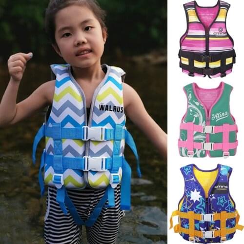 Kids Swim Vest Life Jacket - Boys Girls Toddler Youth Floation Swimsuit Buoyancy Neoprene Swimwear for 20-60KG