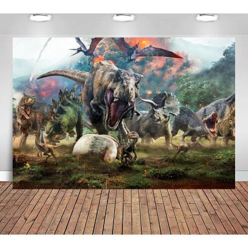 Photography Backdrop Jurassic Park World Dinosaur Theme Party Photographic Studio Photo Background Birthday Decorations Prop