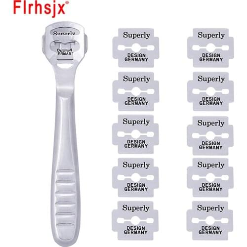 Leathercraft Edge Skiving Tool Leather Thinning Shovel Cutting Knife Edge Skiver with 10Pcs Blades DIY Leather Cutting Tools